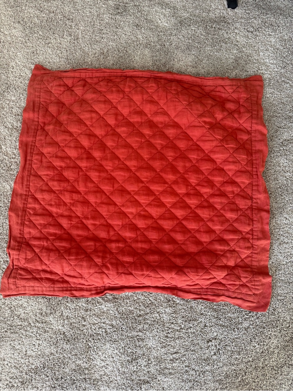 Pottery Barn Belgian Flax Linen Diamond Euro Shams – Set of 3